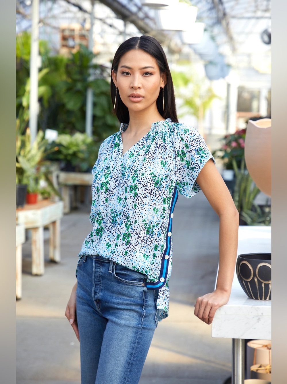 Rungolee Savannah Top in Oasis Poppy Fields Size XS